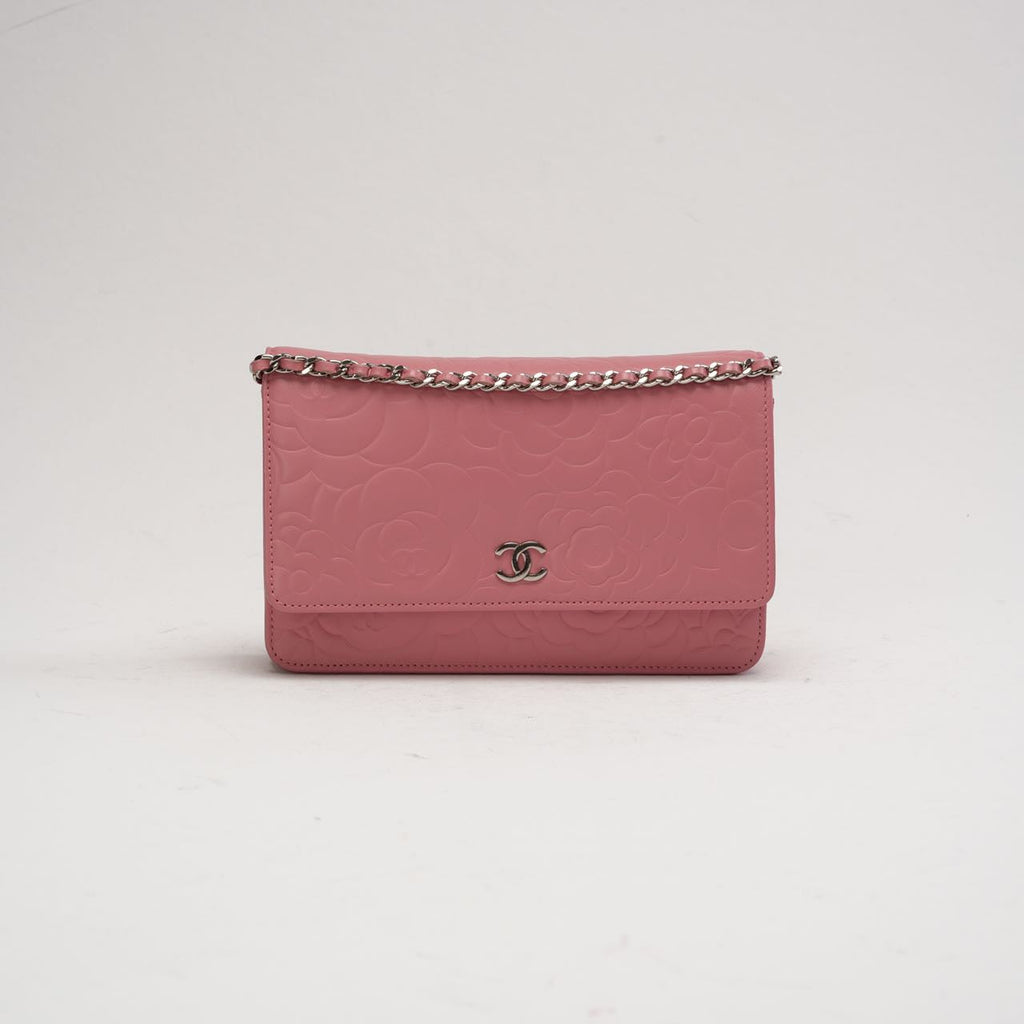 Chanel Timeless Camellia Wallet On Chain (WOC) Lamb Pink