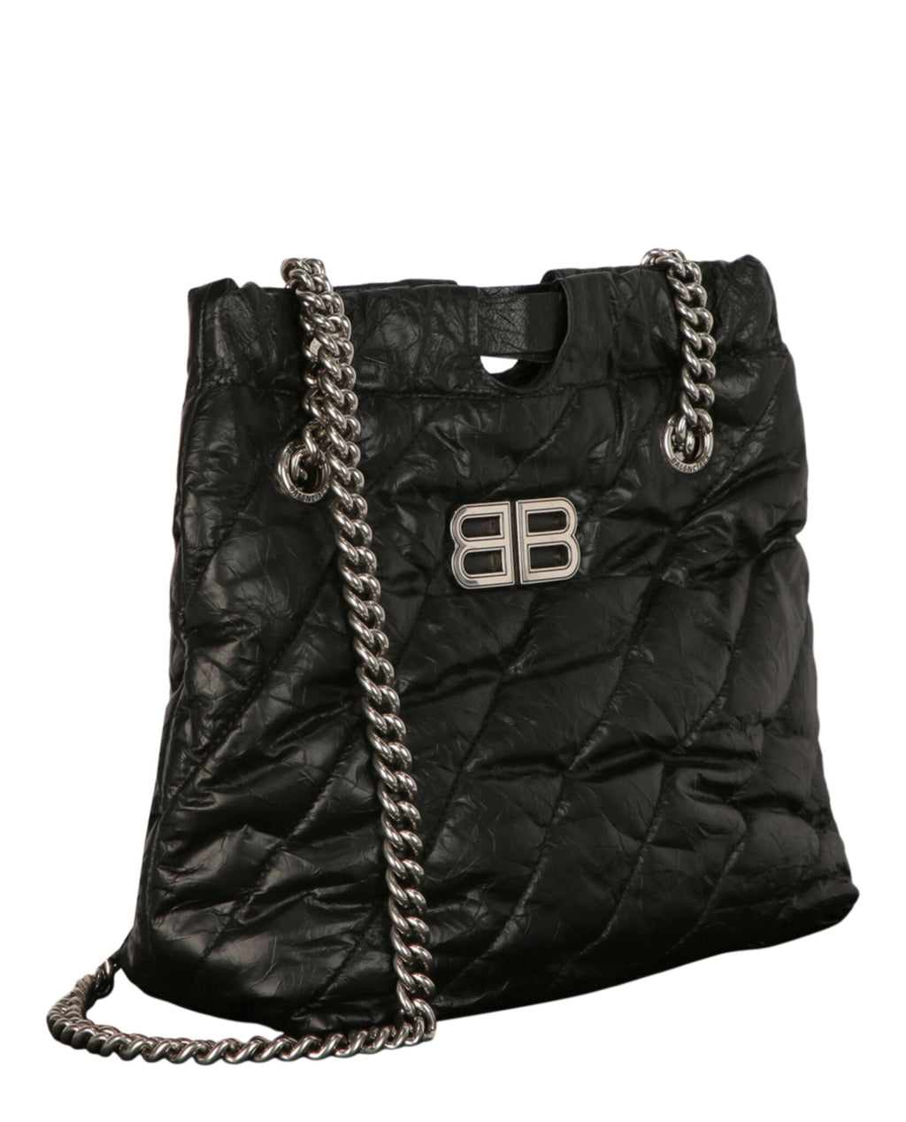 Balenciaga Womens Small Quilted Crush Tote Bag