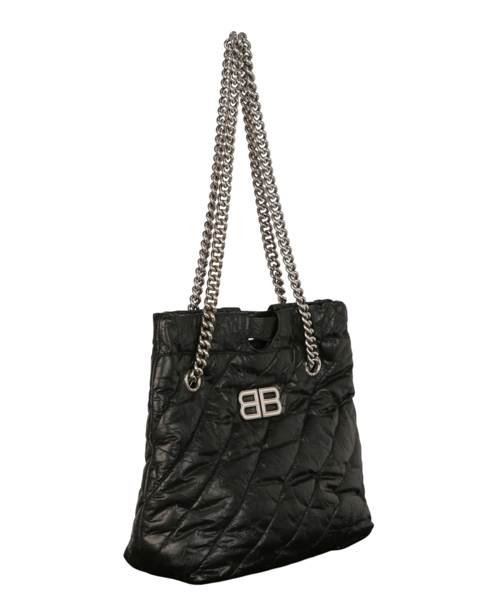 Balenciaga Womens Small Quilted Crush Tote Bag