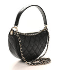 Caviar Quilted Clutch With Chain Black