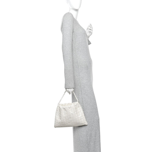 Calfskin Intrecciato Medium Dustbag Chalk