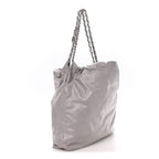 Shiny Calfskin Quilted Chanel 22 Grey