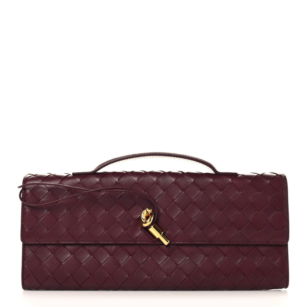 Nappa Intrecciato Long Andiamo Top Handle Clutch Barolo