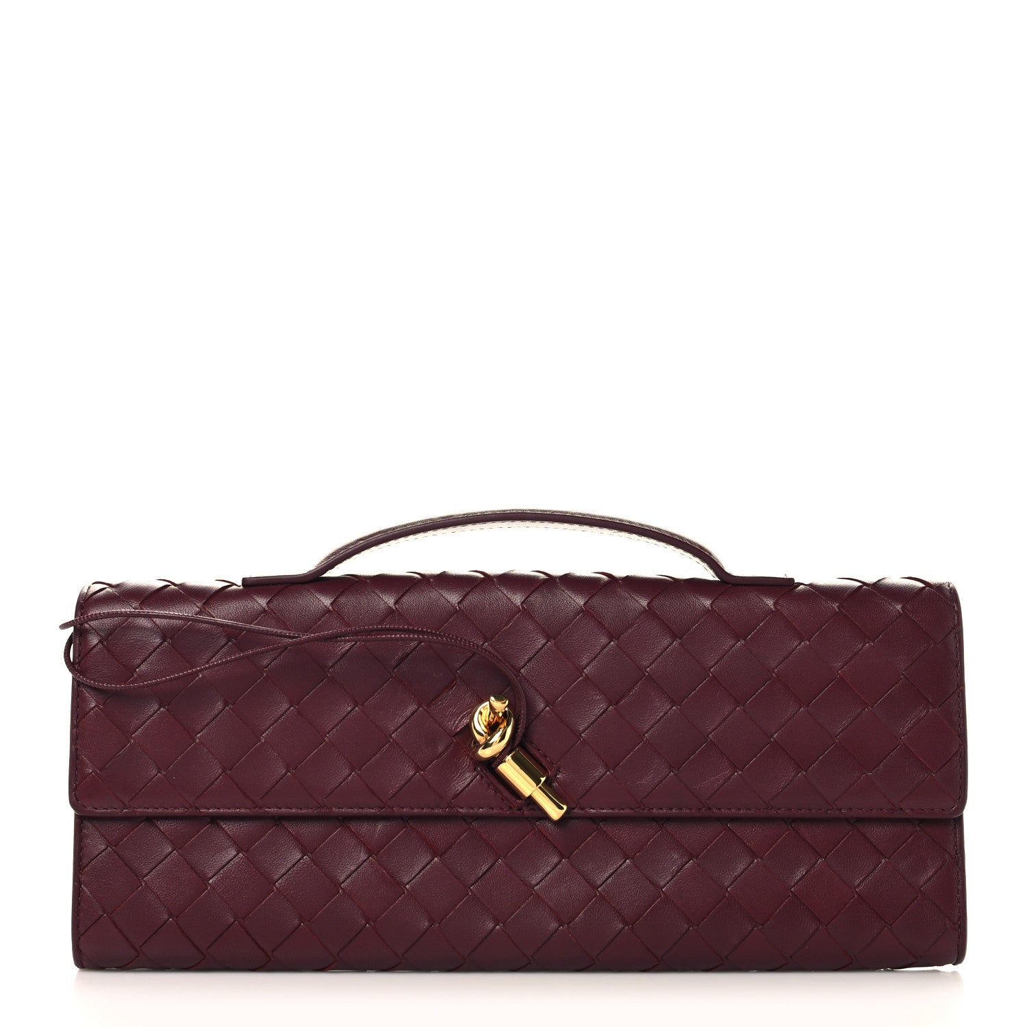 Nappa Intrecciato Long Andiamo Top Handle Clutch Barolo