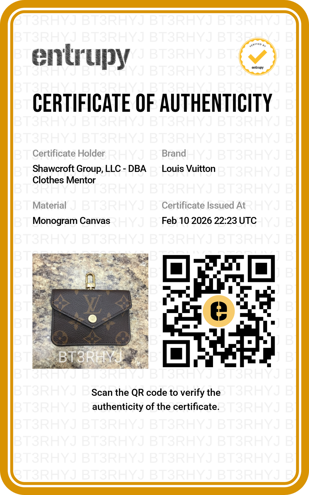 Crossbody Luxury Designer "Felicie Strap & Go" By Louis Vuitton, Size: Small