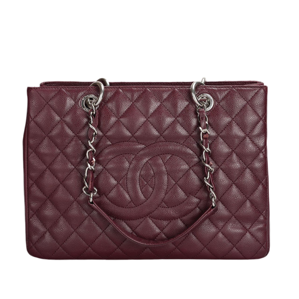Chanel shopping Tote Burgundy medium Cavier Leather