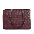 Chanel shopping Tote Burgundy medium Cavier Leather