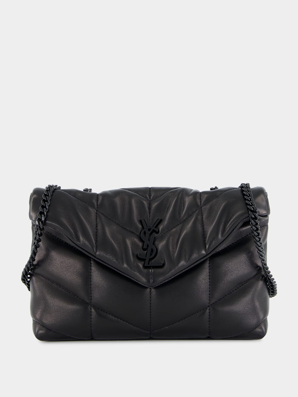 Black Toy Puffer Bag in Lambskin