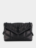 Black Toy Puffer Bag in Lambskin