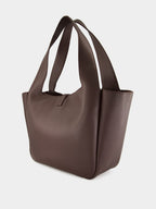 Le 5 à 7 Bea Tote in Raisin Grained Leather
