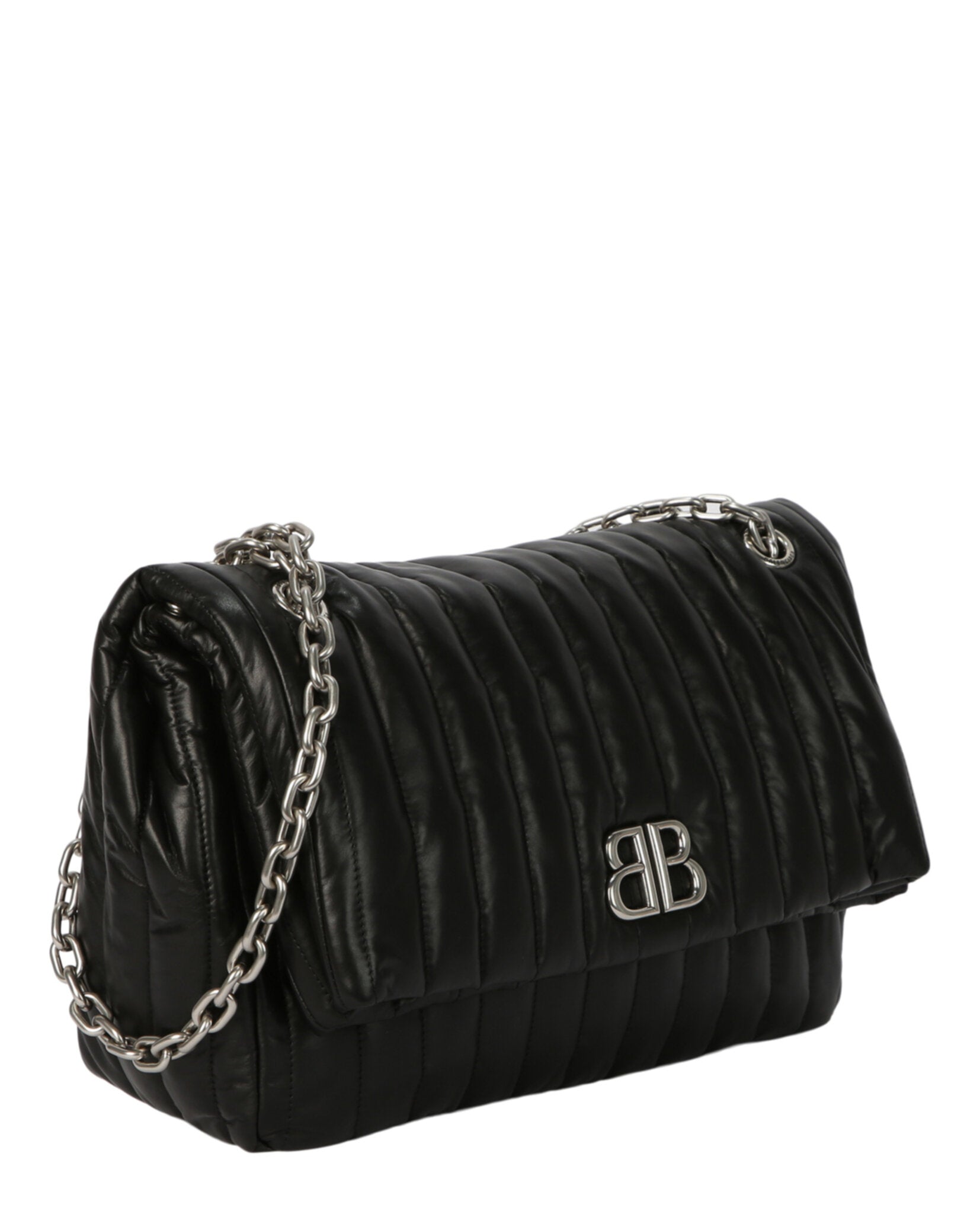 Balenciaga Womens Monaco Medium Quilted Chain Bag