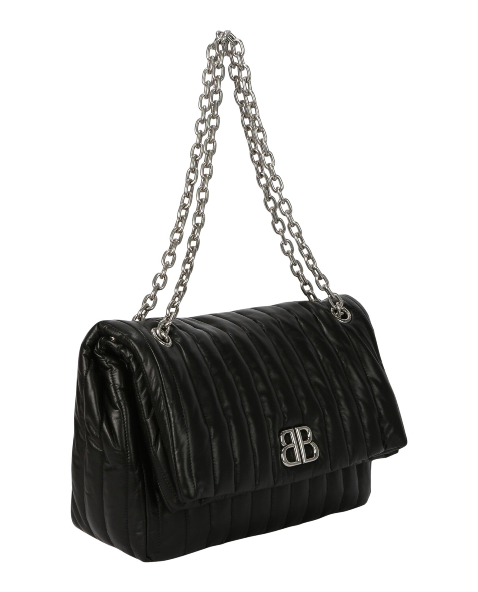 Balenciaga Womens Monaco Medium Quilted Chain Bag