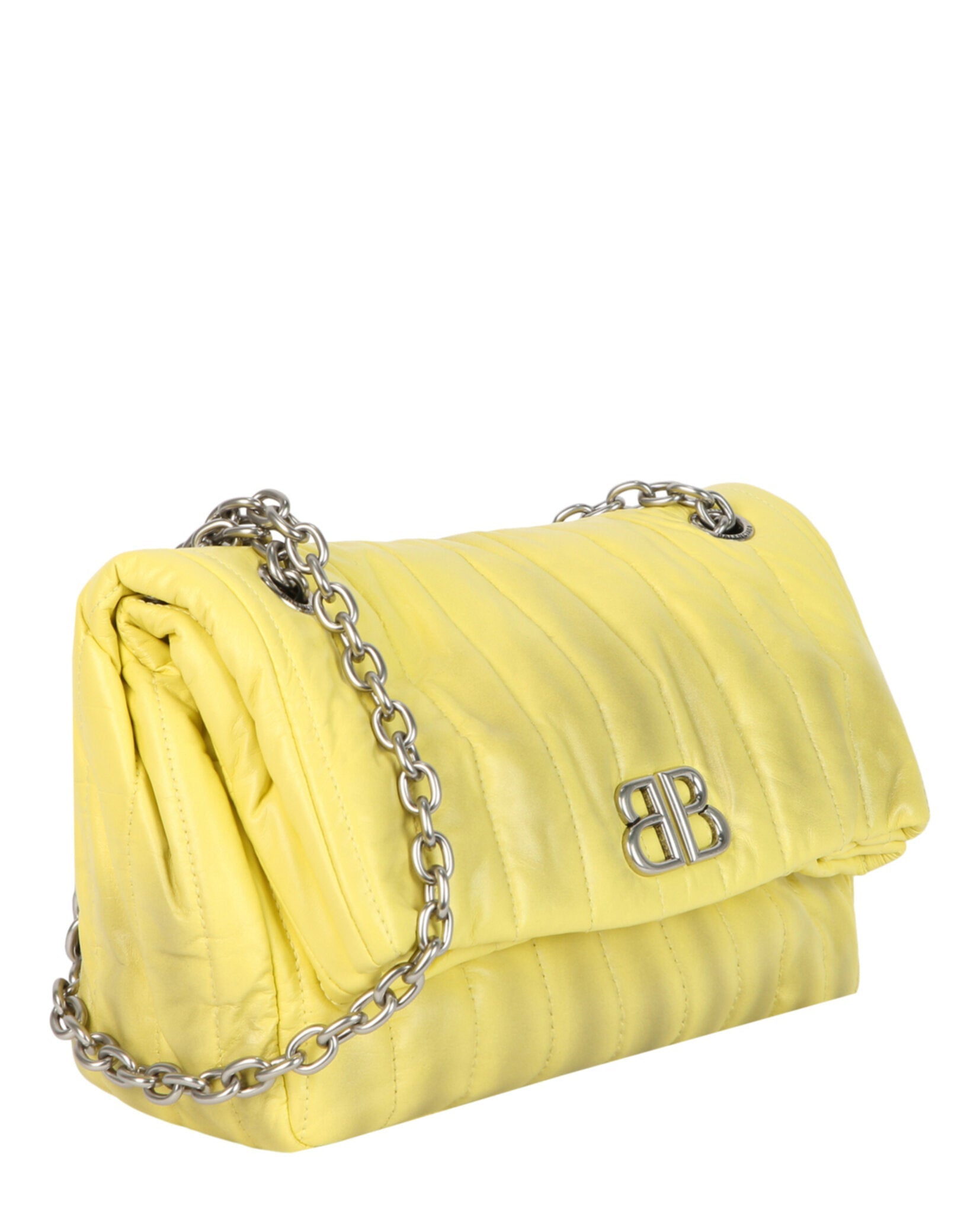 Balenciaga Womens Monaco Sprayed Quilted Small Chain Bag