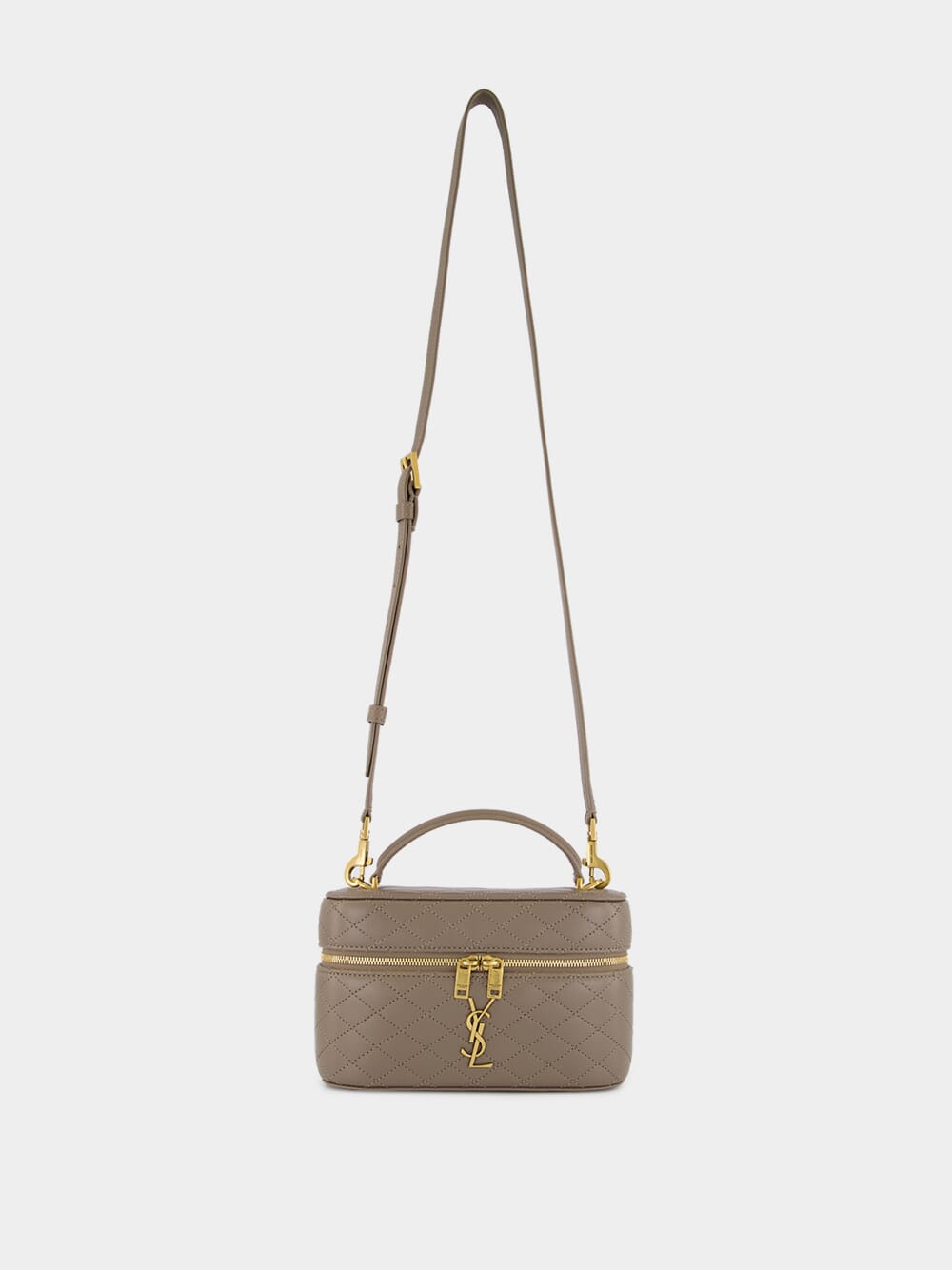 Plaza Taupe Gaby Vanity Bag in Lambskin