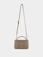 Plaza Taupe Gaby Vanity Bag in Lambskin