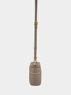 Plaza Taupe Gaby Vanity Bag in Lambskin