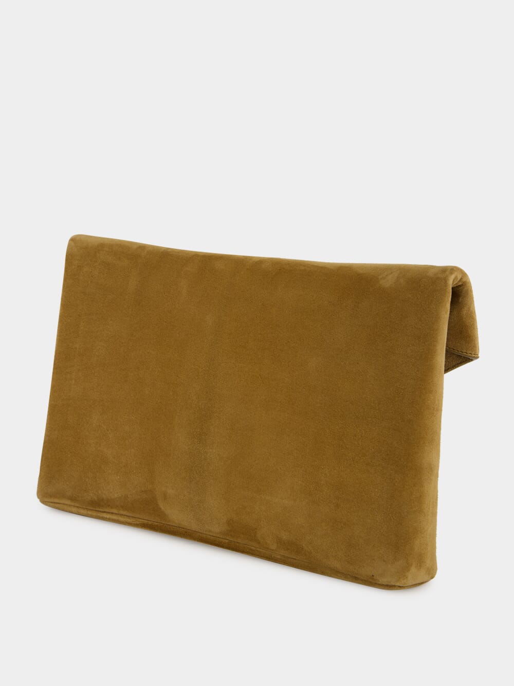 Golden Leaf Cassandre Suede Envelope Pouch