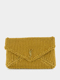 Cassandre Large Envelope Pouch in Rope Natural Brown