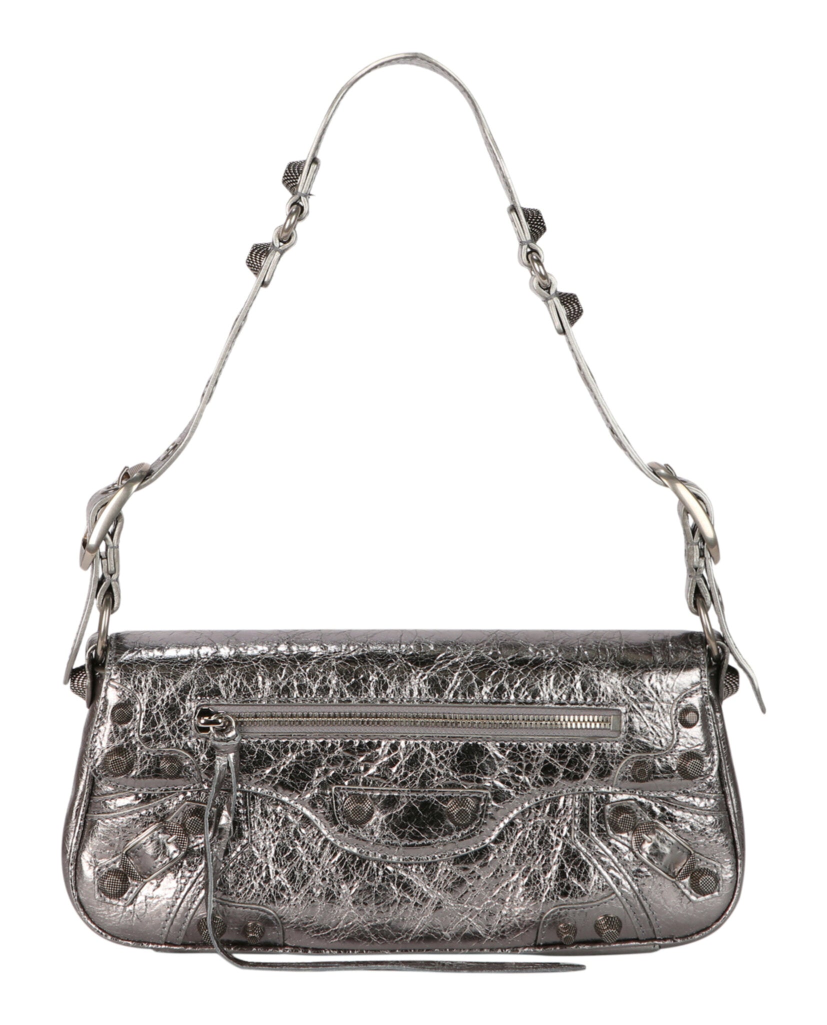 Balenciaga Womens Small Metallized Le Cagole Sling Shoulder Bag