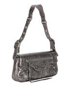 Balenciaga Womens Small Metallized Le Cagole Sling Shoulder Bag
