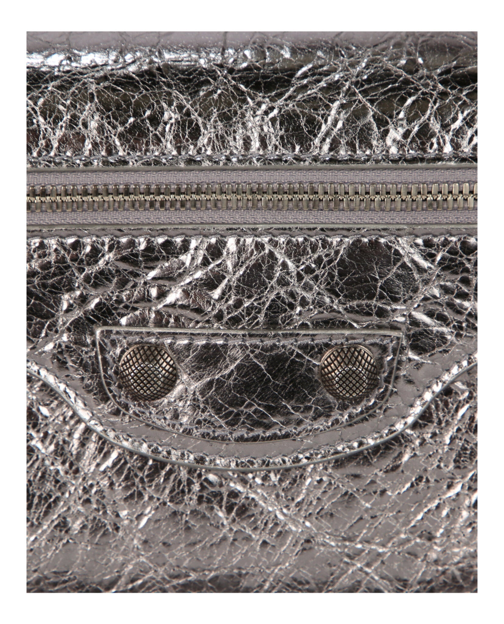 Balenciaga Womens Small Metallized Le Cagole Sling Shoulder Bag
