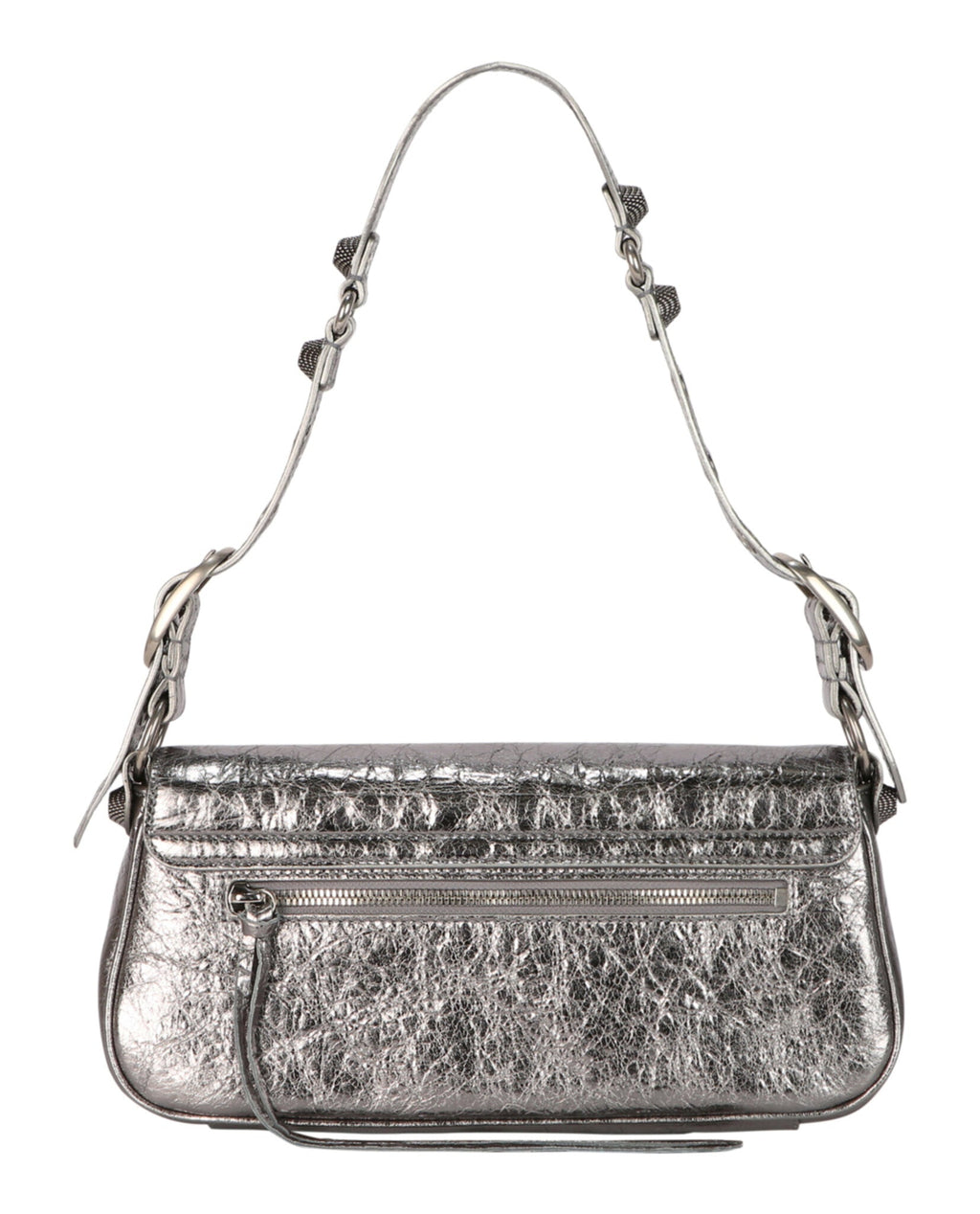Balenciaga Womens Small Metallized Le Cagole Sling Shoulder Bag