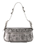 Balenciaga Womens Small Metallized Le Cagole Sling Shoulder Bag