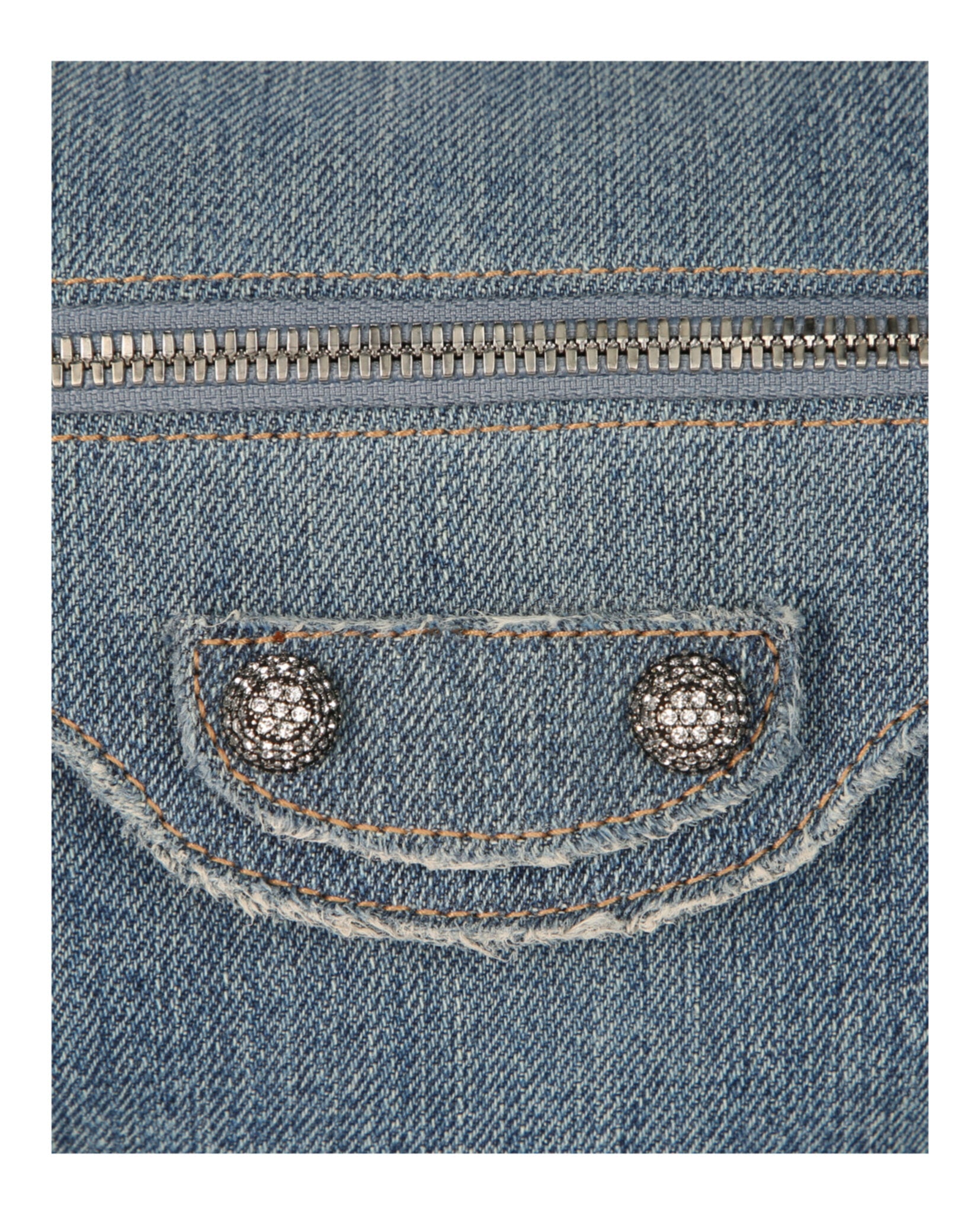Balenciaga Womens Small Le Cagole Sling Shoulder Bag In Denim