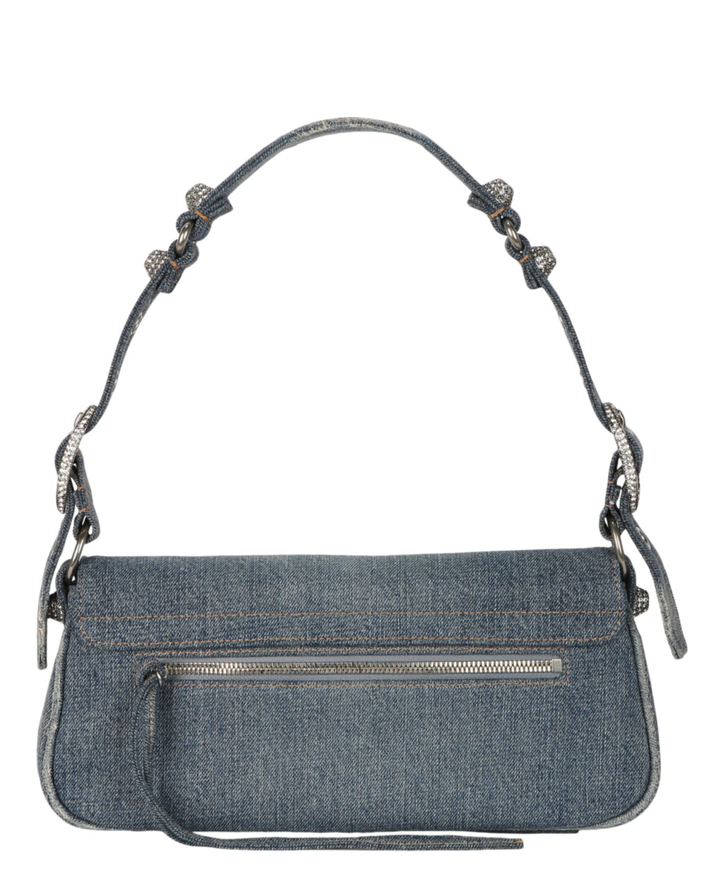 Balenciaga Womens Small Le Cagole Sling Shoulder Bag In Denim