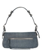 Balenciaga Womens Small Le Cagole Sling Shoulder Bag In Denim