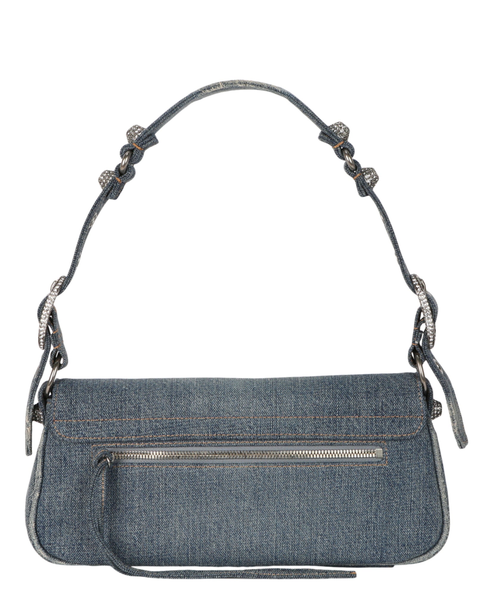 Balenciaga Womens Small Le Cagole Sling Shoulder Bag In Denim