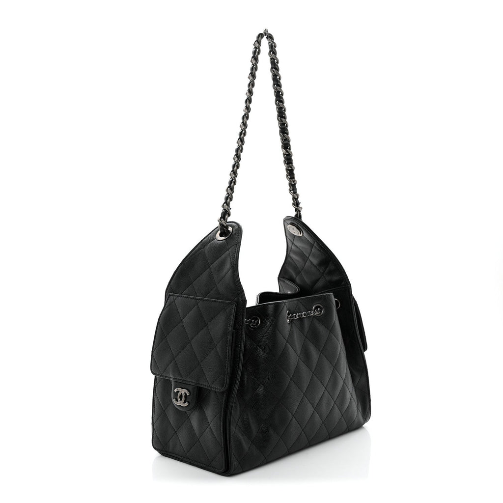 Caviar Quilted Small Chanel 25 Handbag Black