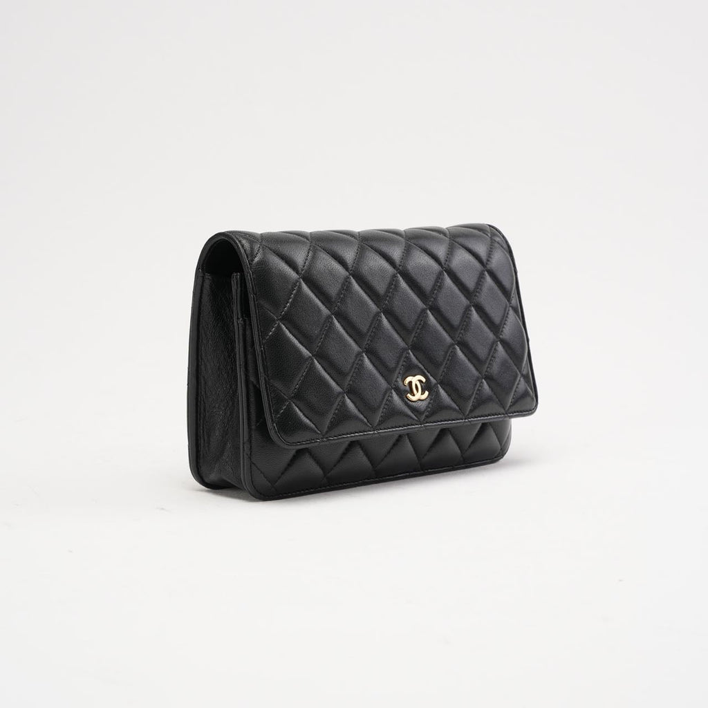 Chanel Black Classic Wallet on Chain (WOC) 2019
