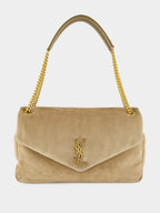 Calypso Large Envelope Bag in Dry Grain Suede