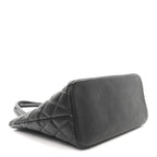 Caviar Quilted Medallion Tote Black