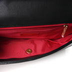 Lambskin A Real Catch Flap Bag Black