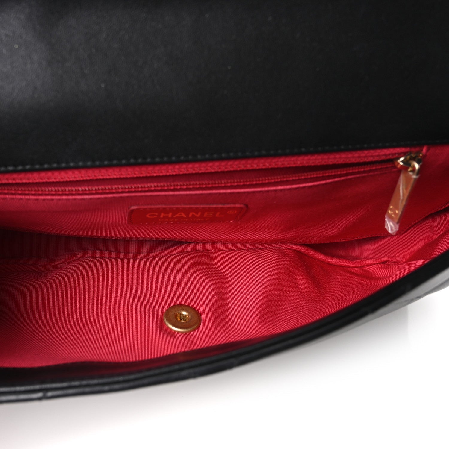 Lambskin A Real Catch Flap Bag Black