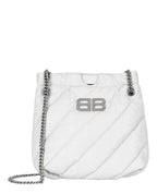 Balenciaga Womens Xs Quilted Crush Tote Bag