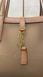 Yves Saint Laurent Panier Vinyl Oatmeal Tote