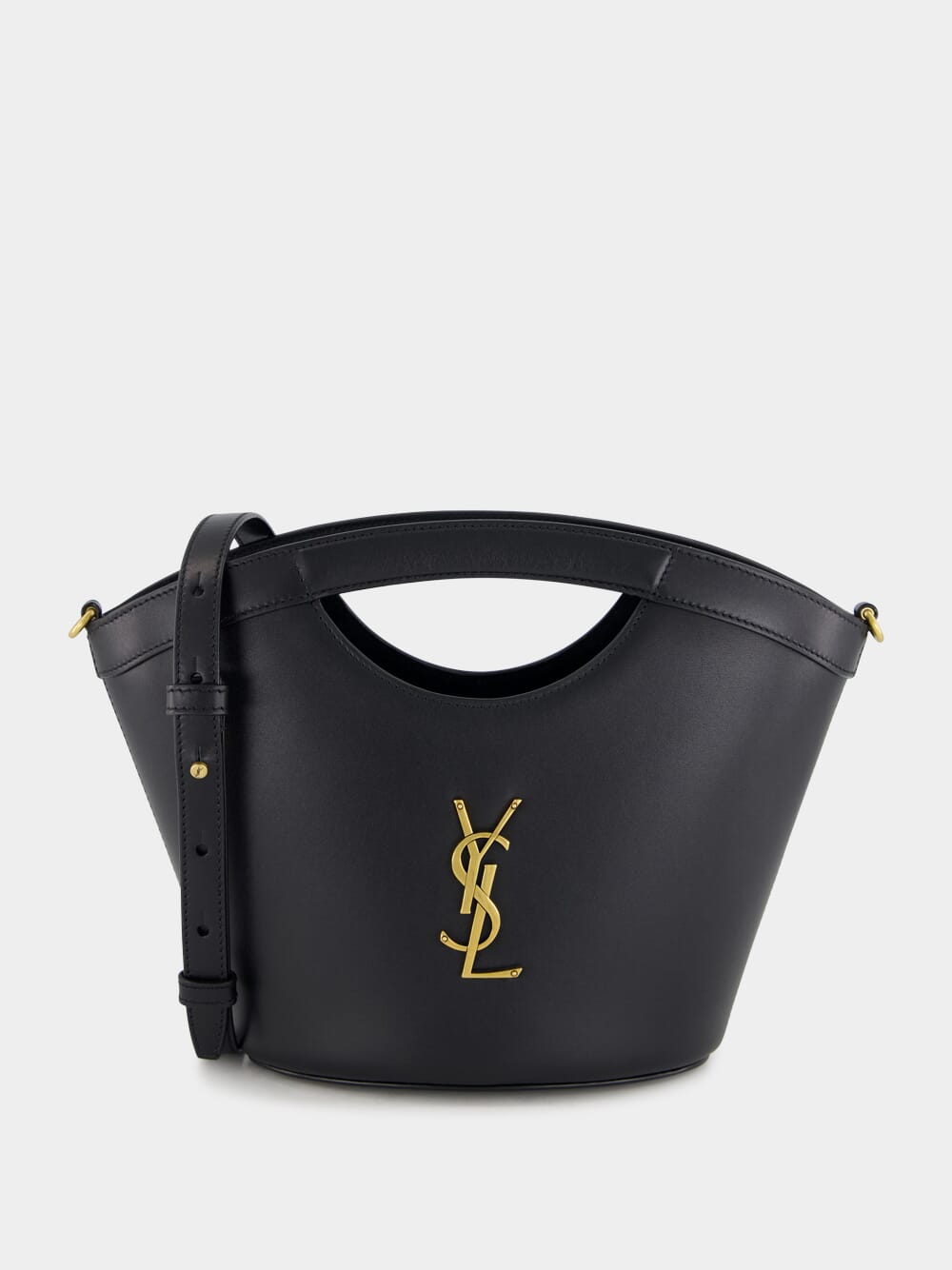 Black Celia Mini Tote in Smooth Leather