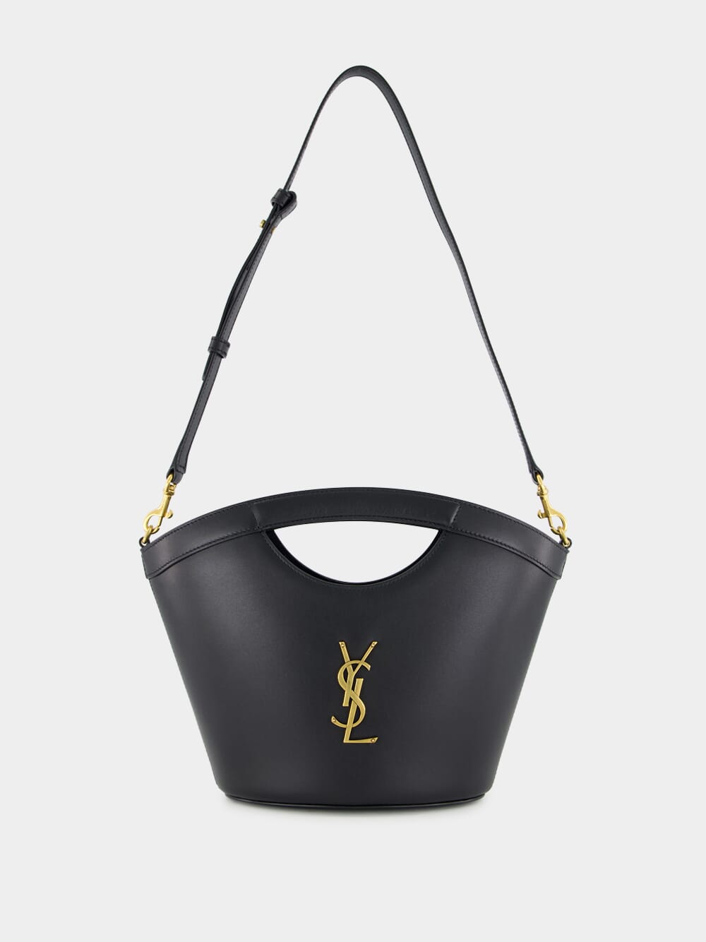 Black Celia Mini Tote in Smooth Leather