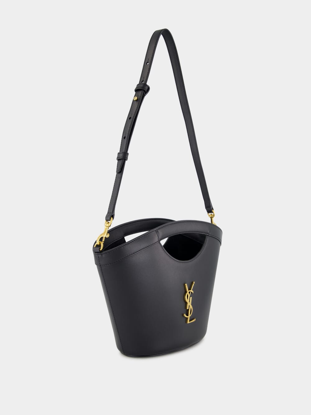 Black Celia Mini Tote in Smooth Leather