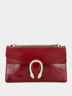 Rosso Ancora Dionysus Medium Patent Leather Shoulder Bag