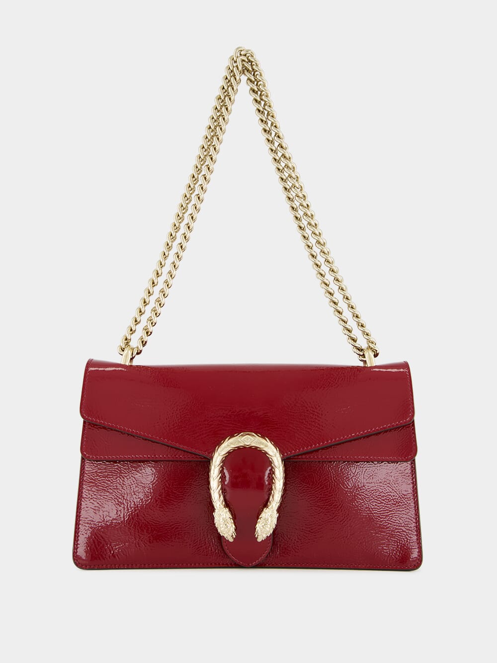 Rosso Ancora Dionysus Medium Patent Leather Shoulder Bag