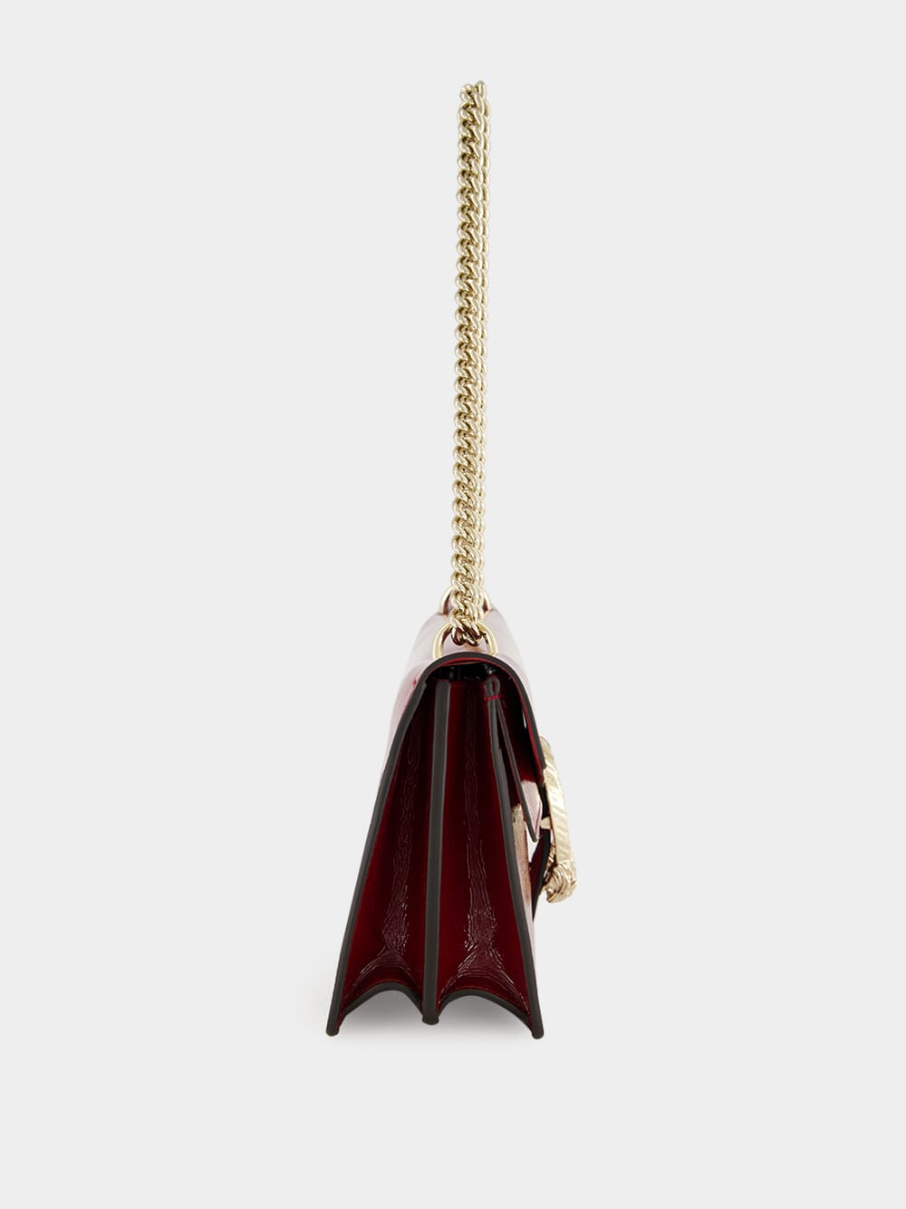 Rosso Ancora Dionysus Medium Patent Leather Shoulder Bag