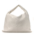Calfskin Intrecciato Large Hop White