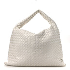 Calfskin Intrecciato Large Hop White