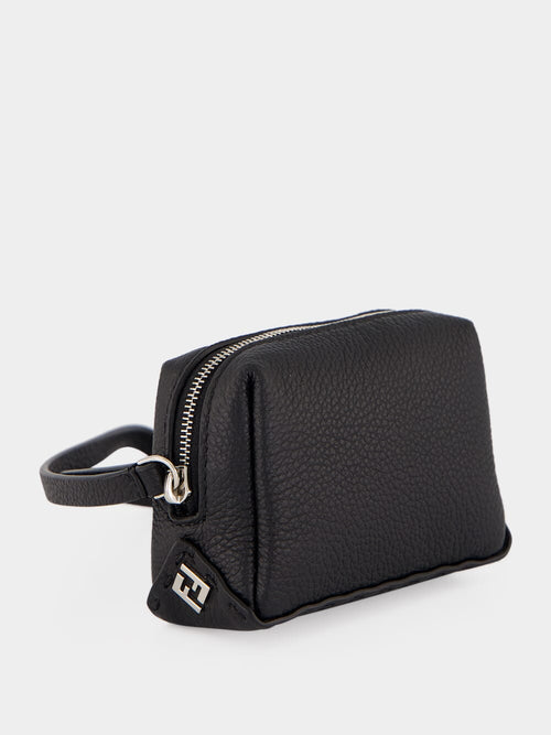 Black Lui Nano Leather Mini Pouch