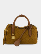 Brandy Ryder Woven Suede-Effect Bag