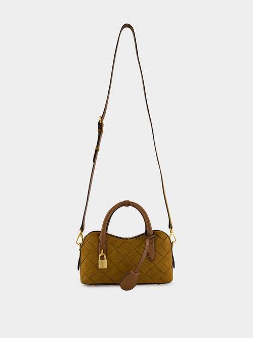 Brandy Ryder Woven Suede-Effect Bag